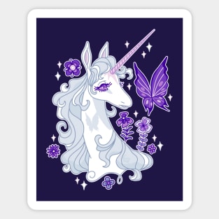 The Last Unicorn Portrait - Butterfly Whispers Magnet